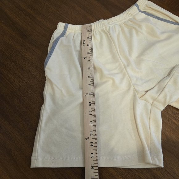 Bocoo pants and shorts. Poly & cotton, size large. Pale yellow with grey piping. - Picture 12 of 16